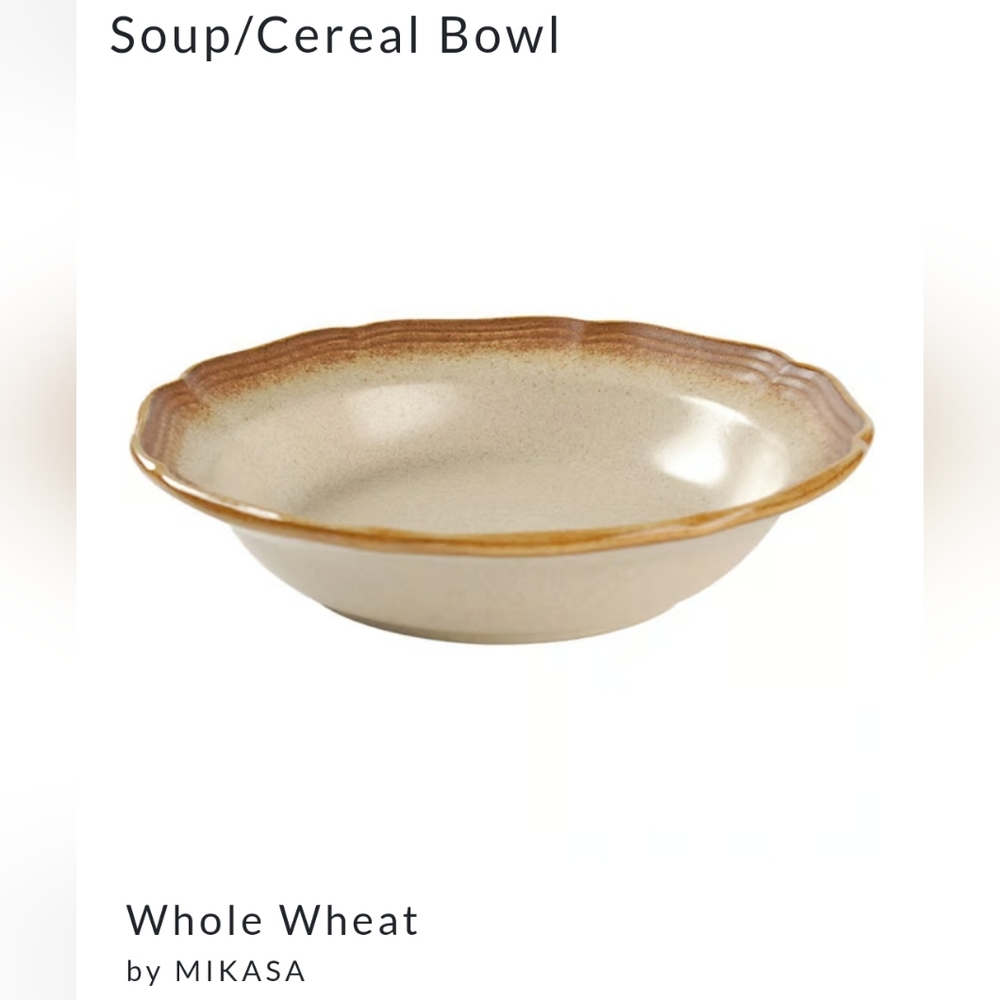[#1] (2) Soup/Cereal Bowls - Mikasa Whole Wheat E8000:  [1 of 6 pairs]